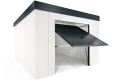 Garden house with electric Hormann garage door